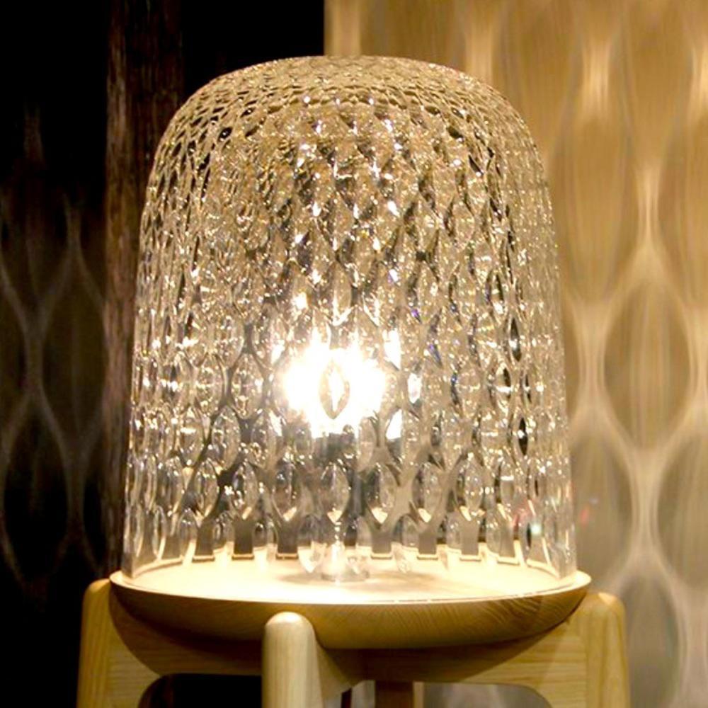 NIB Hermes St louis Folia H120 Crystal & Wood Photophore